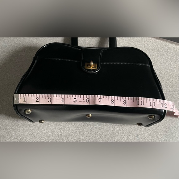 Vintage Top Handle Black Leather Doctors Bag With Key - Picture 13 of 16